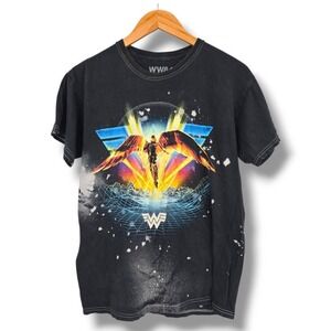 Wonder Woman WW84 Graphic‎ T-Shirt Bleach Dye Movie Tee Medium